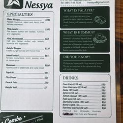 Falafel Nessya - Menu!