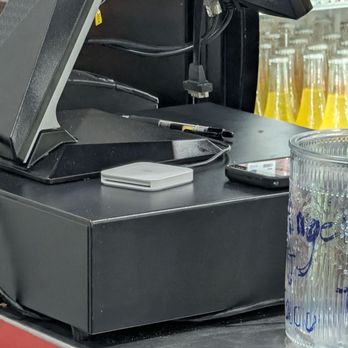Angel’s Tijuana Tacos - The credit card reader!!! They take card! - Tacos Near Me - Anaheim, California