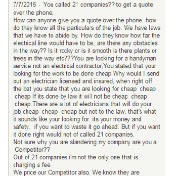 Remedy Electric - The sad way this business owner responds to a potential new customer looking for quality and value. - Electricians Near Me - Austin, Texas Remedy Electric - The sad way this business owner responds to a potential new customer looking for quality and value. - Electricians Near Me - Austin, Texas