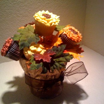 Catering By Sandra - Cupcakes as Centerpiece at Fall Wedding - Caterers Near Me