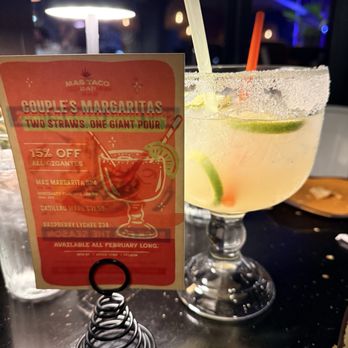 Mas Taco Bar - Margarita for two - Tacos Near Me - Sacramento, California