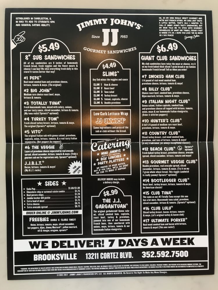 JIMMY JOHN’S 11 Reviews 13211 Cortez Blvd, Brooksville, FL Yelp