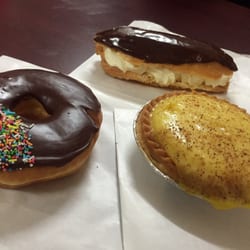 Old Rosedale Bakery - Donut, eclair and custard tart.