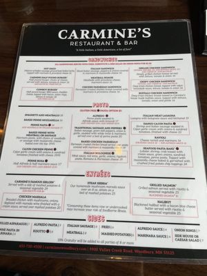 Menu photo 1 Carmine's Woodbury, MN