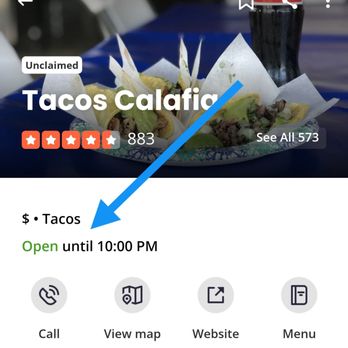 Tacos Calafia - Yelp hours say open on November 23rd, 2021 but they are closed after I headed over at 1pm today. - Tacos Near Me - Peoria, Arizona Tacos Calafia - Yelp hours say open on November 23rd, 2021 but they are closed after I headed over at 1pm today. - Tacos Near Me - Peoria, Arizona