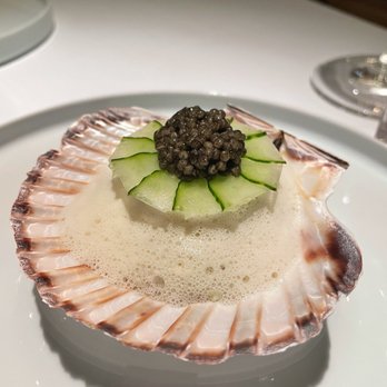 JAN - Scallops, caviar, cucumber, coconut espuma (@davideatsdc) - Modern European Near Me - Nice, 06