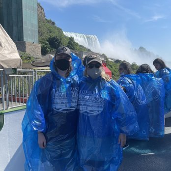 Gray Line Niagara Falls - On board maid of the mist- ponchos are long and have a string to tighten around your head/ face. We kept ours ! - Travel Services Near Me - Niagara Falls, New York