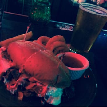 Tubby's Tavern - Tubby's Cheesesteak with onion rings - Sports Bars Near Me - Whittier, California