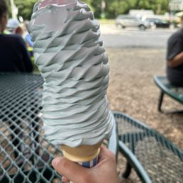 Medium cotton candy soft serve