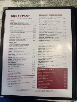 Menu photo 6 Silverado Cafe Silverado, CA