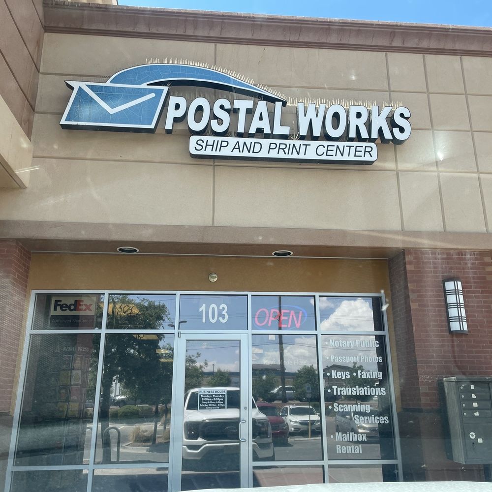 Postal Works - Business location. - Packing Services Near Me - El Paso, Texas Postal Works - Business location. - Packing Services Near Me - El Paso, Texas