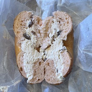 Cafe International - Asiago bagel with walnut cream cheese - Cafes Near Me - Cranston, Rhode Island