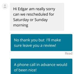Proof of Bad unreliable service!