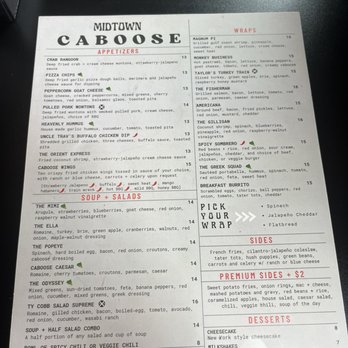 Midtown Caboose - Menu - New American Near Me - Tallahassee, Florida Midtown Caboose - Menu - New American Near Me - Tallahassee, Florida