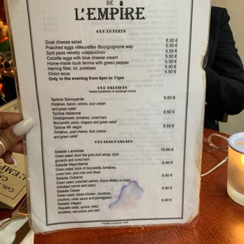 Café de l'Empire - Menu - Brasseries Near Me - Paris, 75 Café de l'Empire - Menu - Brasseries Near Me - Paris, 75