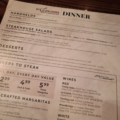 Menu photo 2 LongHorn Steakhouse St. Louis, MO Menu photo 2 LongHorn Steakhouse St. Louis, MO