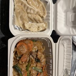 Rama Thai - 5 steamed dumplings.  10$ with virtually no dipping sauce.  After tip my dinner cost almost 40$ and I will still be hungry.