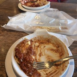 Fazoli's - Baked Lasagna and Spaghetti with Meat Sauce