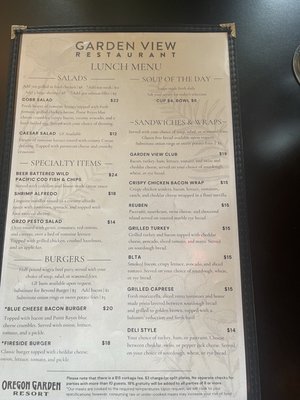 Menu photo 1 Garden View Restaurant Silverton, OR Menu photo 1 Garden View Restaurant Silverton, OR