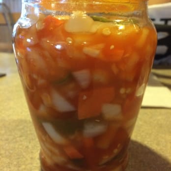 Los Paisanos Restaurant - Vegetales curtido. Pickled spicy vegetables. - Latin American Near Me - Miami, Florida