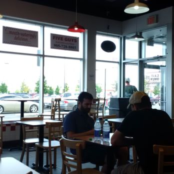Five Guys - Nice big windows so you can see... the parking lot! - Burgers Near Me - Oshawa, Ontario
