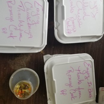 Romeys Place Bar & Grill - We got a note from the cook on our to go order.. Nice touch! - Pubs Near Me - Franklin, Wisconsin Romeys Place Bar & Grill - We got a note from the cook on our to go order.. Nice touch! - Pubs Near Me - Franklin, Wisconsin