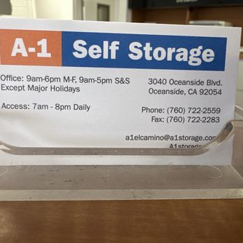 A-1 Self Storage - Self Storage Near Me - Oceanside, California