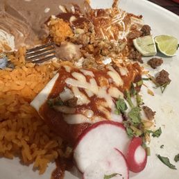 Burrito and taco plate