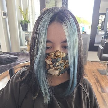 Ashen Salon - Blue before pic - Hair Salons Near Me - La Jolla, California