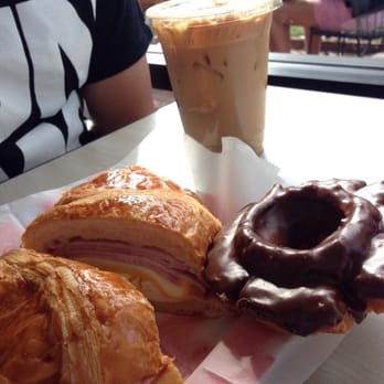 Rose Donuts - Southern croissant combo: egg, ham, cheese. Chocolate old fashioned. Vietnamese coffee (extra $1.50) - Coffee & Tea Near Me - San Diego, California Rose Donuts - Southern croissant combo: egg, ham, cheese. Chocolate old fashioned. Vietnamese coffee (extra $1.50) - Coffee & Tea Near Me - San Diego, California
