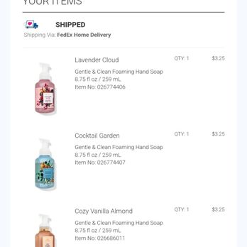 Bath & Body Works - Canceled items, Price Changes and Late Deliveries - Cosmetics & Beauty Supply Near Me - Temecula, California