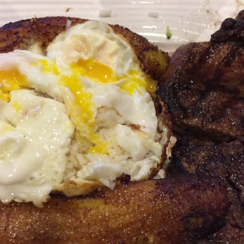 El Toro Loco - Bistek a la Pobre - rib eye steak with rice, eggs and plantains - Mexican Near Me - Pacifica, California El Toro Loco - Bistek a la Pobre - rib eye steak with rice, eggs and plantains - Mexican Near Me - Pacifica, California