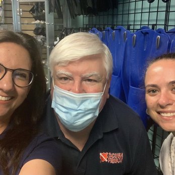 Scuba Frisco - Meet the team! Treta (Left, Store Manager), Thorsten (Middle, Store Owner), Alyssa (Right, Associate) - Scuba Diving Near Me - Frisco, Texas Scuba Frisco - Meet the team! Treta (Left, Store Manager), Thorsten (Middle, Store Owner), Alyssa (Right, Associate) - Scuba Diving Near Me - Frisco, Texas