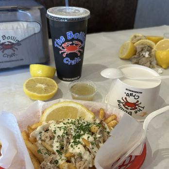 The Boiling Crab - Half Order of Crab Fries w/ lemon pepper seasoning & Steamed Rice A MUST - Cajun/Creole Near Me - San Jose, California The Boiling Crab - Half Order of Crab Fries w/ lemon pepper seasoning & Steamed Rice A MUST - Cajun/Creole Near Me - San Jose, California