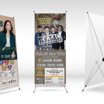 Digital Sign&Print - X-Banner
24"x63"
30"x72" - Graphic Design Near Me - Los Angeles, California Digital Sign&Print - X-Banner
24"x63"
30"x72" - Graphic Design Near Me - Los Angeles, California
