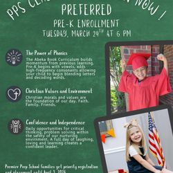Premier Prep School - 2026 - 2027 Pre-K Registration Open!
