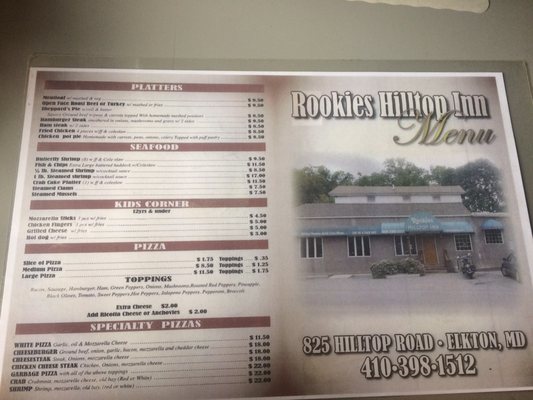 Menu photo 2 Rookies Hilltop Inn Elkton, MD