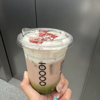 Ten Thousand Coffee - Matcha Einspanner (strawberry) - Coffee & Tea Near Me - New York, New York Ten Thousand Coffee - Matcha Einspanner (strawberry) - Coffee & Tea Near Me - New York, New York