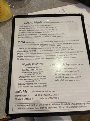 Menu photo 1 Baileys Harbor Cornerstone Pub & Restaurant Baileys Harbor, WI Menu photo 1 Baileys Harbor Cornerstone Pub & Restaurant Baileys Harbor, WI