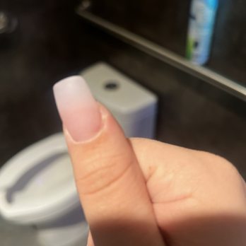 La Belle Nails - Before polish, what even is this shape. One side round one square...? - Nail Salons Near Me - Beaverton, Oregon