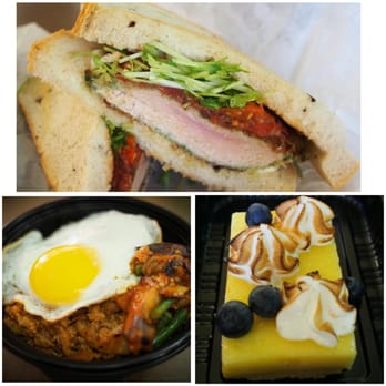 Artizen - Ahi & Basil Pesto Sandwich $12, Spicy Korean Pork Bowl w/ Local Egg $10, Lemon Meringue $5 - Cafes Near Me - Honolulu, Hawaii Artizen - Ahi & Basil Pesto Sandwich $12, Spicy Korean Pork Bowl w/ Local Egg $10, Lemon Meringue $5 - Cafes Near Me - Honolulu, Hawaii