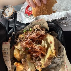 Jim 'N Nick's Bar-B-Q - Meal 1 pork sandwich  Meal 2 baked potato