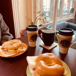 Hope & Coffee - Breakfast bagel sandwiches.