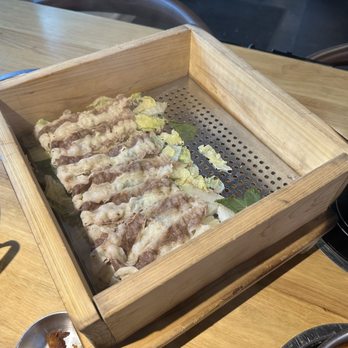 dPot Unlimited - American Style Wagyu Beef Galbi Eye (beef belly) stacker - Hot Pot Near Me - Irvine, California