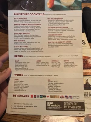 Menu photo 3 Outback Steakhouse Tampa, FL Menu photo 3 Outback Steakhouse Tampa, FL