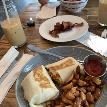 Breakaway Cafe - Breakfast burrito and the granola yogurt - Coffee & Tea Near Me - Chapel Hill, North Carolina