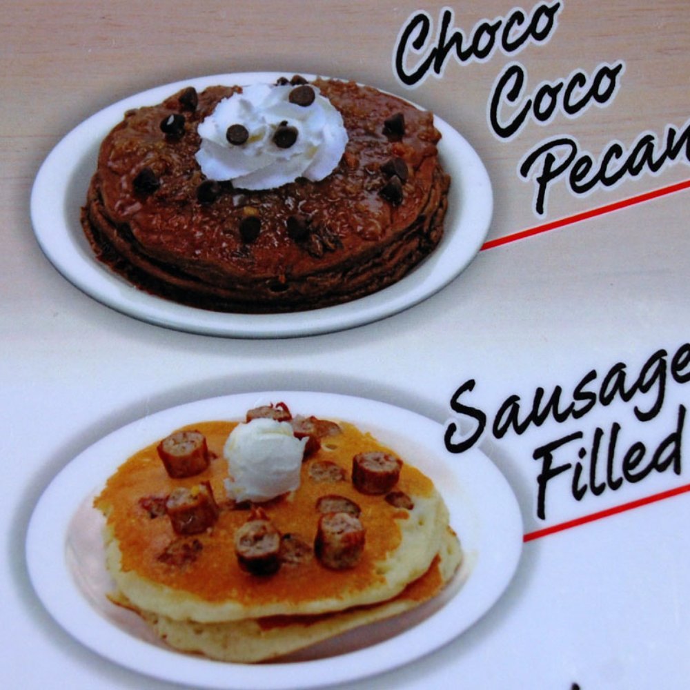 Loaded Cafe - Long Beach - Choco Pecan & SAUSAGE filled pancakes?!?! Woo Hoo!! - American Near Me - Long Beach, California Loaded Cafe - Long Beach - Choco Pecan & SAUSAGE filled pancakes?!?! Woo Hoo!! - American Near Me - Long Beach, California