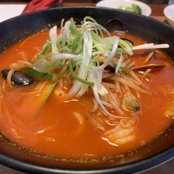 Pine Tree House - Spicy Seafood Noodle Soup - Korean Near Me - Sacramento, California Pine Tree House - Spicy Seafood Noodle Soup - Korean Near Me - Sacramento, California