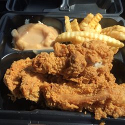 Jack's Family Restaurant - Fried chicken, fries, and mashed potatoes