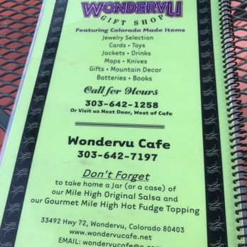 Wondervu Cafe - Over priced menu - Mexican Near Me - Golden, Colorado Wondervu Cafe - Over priced menu - Mexican Near Me - Golden, Colorado